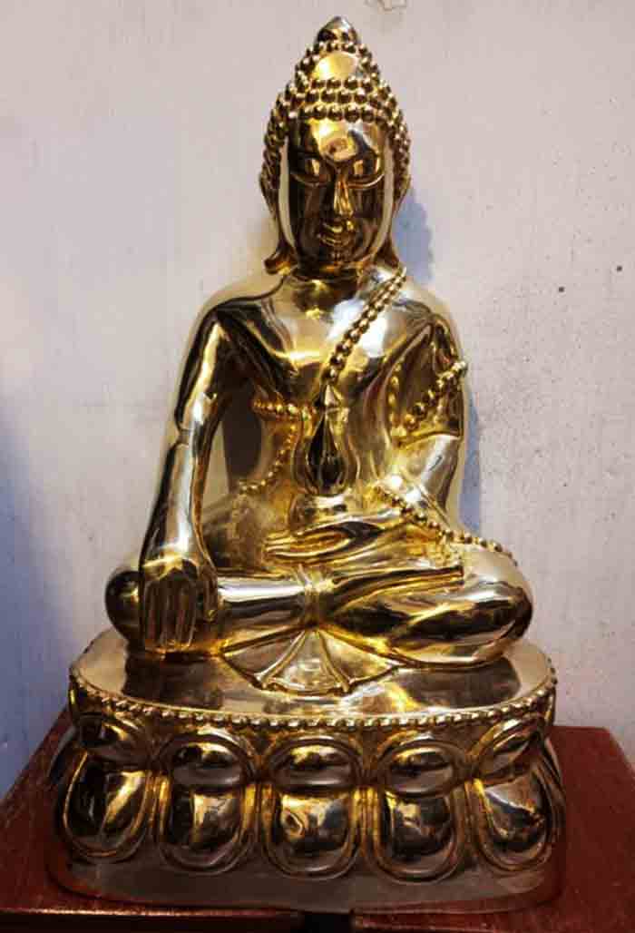 พระกริ่งปวเรศ เนื้อทองเหลือง ขนาดตั้งบูชา5นิ้ว สูงรวมฐาน9.5นิ้ว