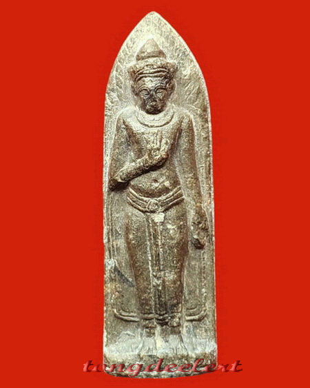 พระร่วงหลังรางปืน เนื้อตะกั่วสนิมแดง วัดพระแท่นดงรัง จ.กาญจนบุรี สวยมากค่ะ