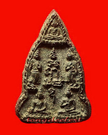 พระเนื้อผงชานหมากพิมพ์พระเจ้าห้าพระองค์ หลวงพ่อเที่ยง วัดม่วงชุม จ.กาญจนบุรี สวยมากค่ะ