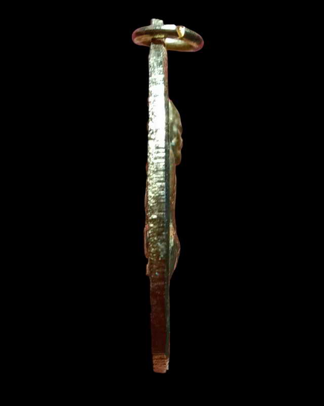 เหรียญรูปใข่หลวงพ่อเงินหลังสมเด็จโต ออกวัดหอไกรปี18 เนื้อกะไหล่ทอง