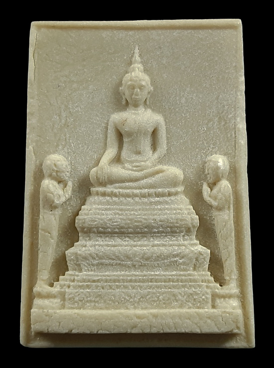 พระผงหลวงพ่อก้าน วัดต้นเกด จ.ประจวบคีรีขันธ์ มีเกศาด้านหลัง 