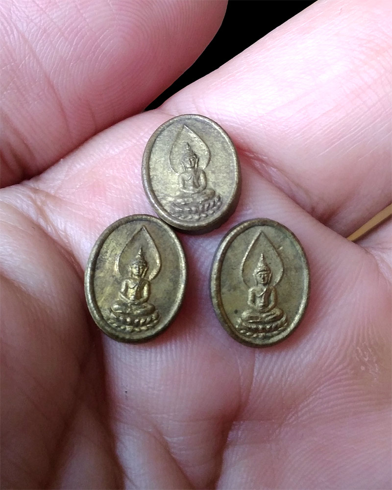 เหรียญพระพุทธเม็ดแตง หลวงปู่เหรียญ วัดอรัญบรรพต 3 เหรียญ