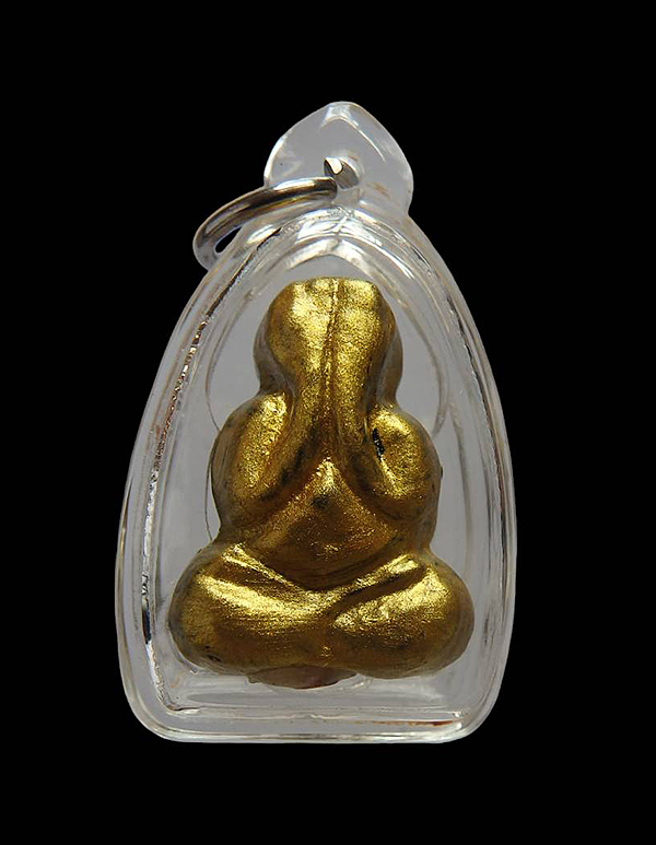พระปิดตาเงินไหลมา วัดซับลำใย ปิดทองกรรมการ ปี2542 หลวงปู่หมุ น จ.ศรีสะเกษ ปลุกเสก ก้นฝั่งตะกรุด อุดเ