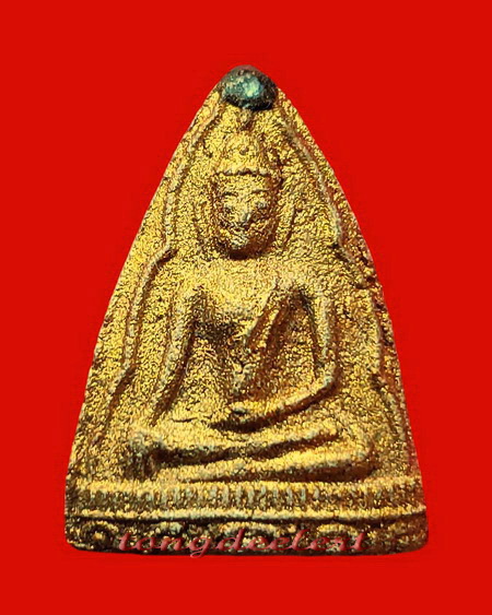 พระเนื้อผงพิมพ์นางพญาทาบรอนซ์ทอง หลวงพ่อนารถ วัดศรีโลหะราษฏร์บำรุง จ.กาญจนบุรีค่ะ