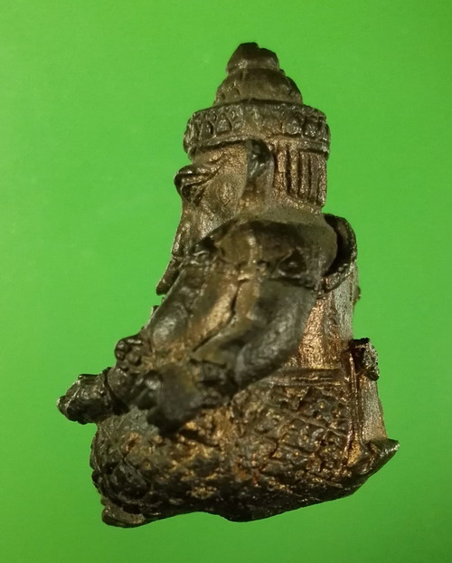 พระพิฆเนศวร์ อาจารย์ประสูติ วัดในเตา จ.ตรัง เนื้อนวโลหะ ตอกโค๊ต เลข 1131 