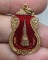 เหรียญพระธาตุพนมวรมหาวิหาร หลังพระประจำวันอาทิตย์ เนื้อกะไหล่ทองลงยาแดง