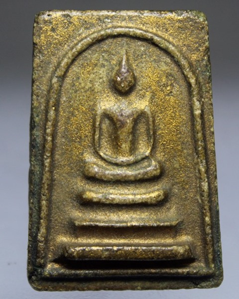 A529พระสมเด็จ เนื้อผง หลังยันต์ ทาบรอนทอง เก่าๆไม่ทราบที่