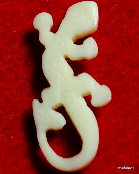 จิ้งจกสาริกา (เคาะเดียวแดง) เนื้องาแกะหลวงพ่อหน่าย วัดบ้านแจ้ง 