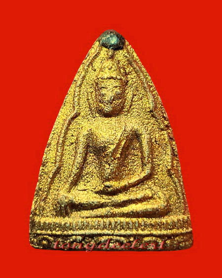 พระเนื้อผงพิมพ์นางพญาทาบรอนซ์ทอง หลวงพ่อนารถ วัดศรีโลหะราษฏร์บำรุง จ.กาญจนบุรีค่ะ