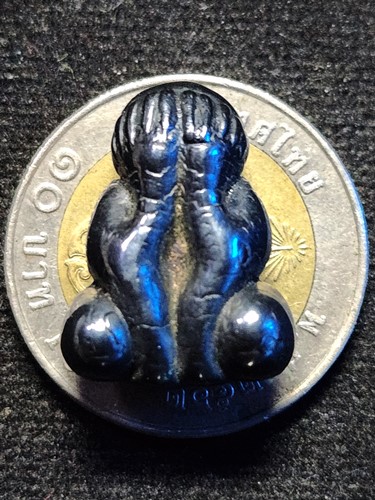 วัดหลุมดิน จ.ราชบุรี พระปิดตา หลวงพ่อปล้อง อนุสรณ์ ๑๐๙ ปี  รุ่นสอง ปี ๒๕๓๖ เนื้อเมฆพัตร์  มีจาร