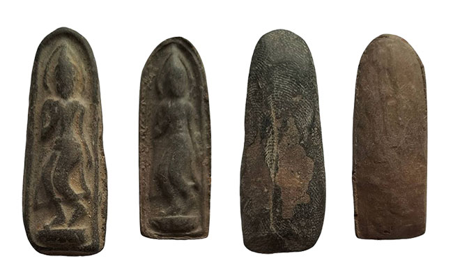 พระเนื้อดิน  2 องต์ ไม่ทราบที่ เคาะเดียว