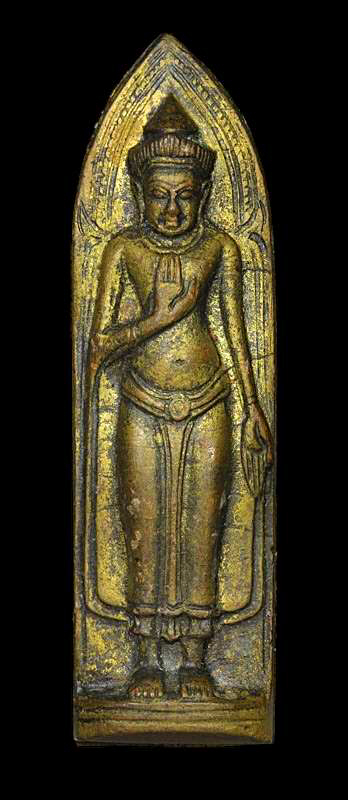 พระร่วงหลังรางปืน เนื้อทองแดง ปี 2512 วัดพระสิงห์ จ.เชียงใหม่ +บัตร