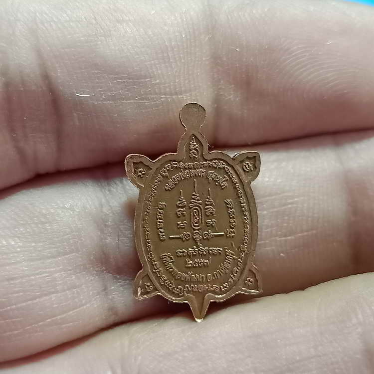 1-307 เหรียญพญ่าเต่าเรือน(จิ๋วรุ่นแรก) รุ่นเศรษฐี หลวงพ่อเพชร วัดไทรทองพัฒนา จ.กาญจนบุรี ปี 2557