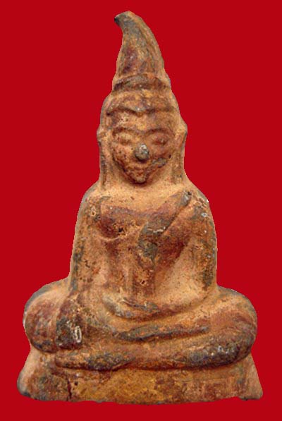 พระท่ากระดาน พิมพ์กลาง (นิิยม หลังวงเดือน) วัดต้นลำไย จ.กาญจนบุรี