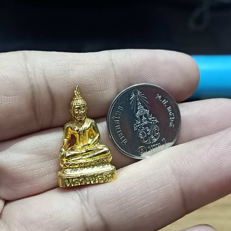 1-324 w5-หลวงพ่อโต วัดพนัญเชิง อยุธยา กระไหล่ทอง กล่องเดิม