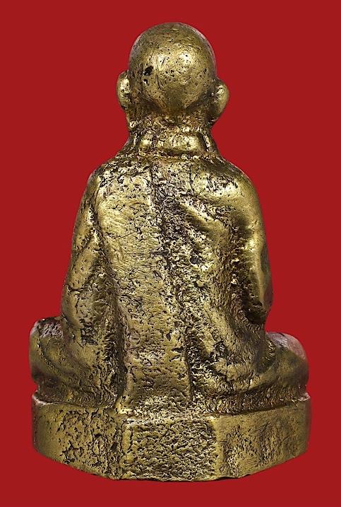 รูปหล่อหลวงพ่อทบธัมมปัญโญ รุ่นฉลองอายุครบ๙๔ปี เนื้อทองเหลืองผสม ออกวัดชนแดน ปี2516