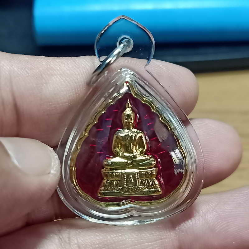 D870 พระพุทธพรรณีศรีธรรมไภสัช วัดพระศรีรัตนศาสดาราม กทม. ปี 2554 เนื้อกะไหล่ทอง ลงยาแดง
