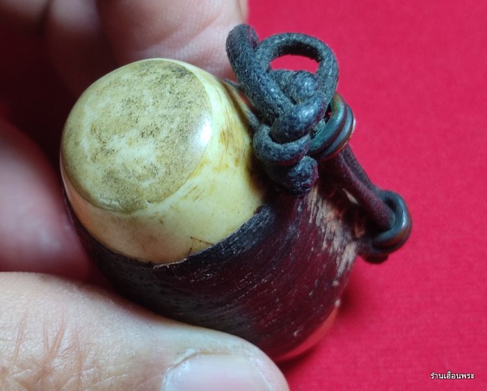 กลองตะโพน เนื้อเขากวางแกะ หลวงพ่อภักตร์ วัดโบสถ์ จ.อ่างทอง