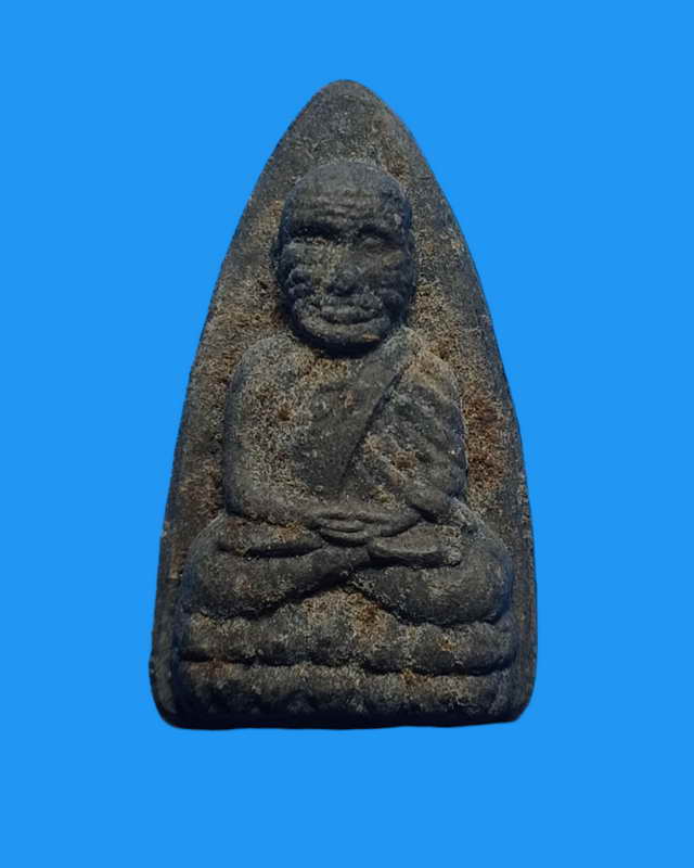 พระหลวงปู่ทวดเปิดโลกฟ้าคำราม หลวงพ่อเลิศ วัดชุมพลนิกายาราม พิมพ์ใหญ่หลังพระ คาถา (นิยม)