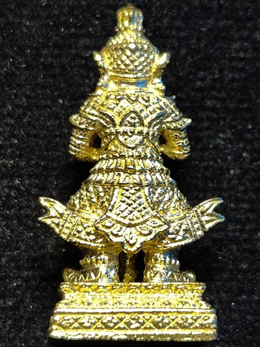 วัดจุฬามณี สมุทรสงคราม  รูปหล่อท้าวเวสสุวรรณ หลวงพ่ออิฏฐ์  พิมพ์หน้ายักษ์ 2559  ตอกโค้ต เหล็ง