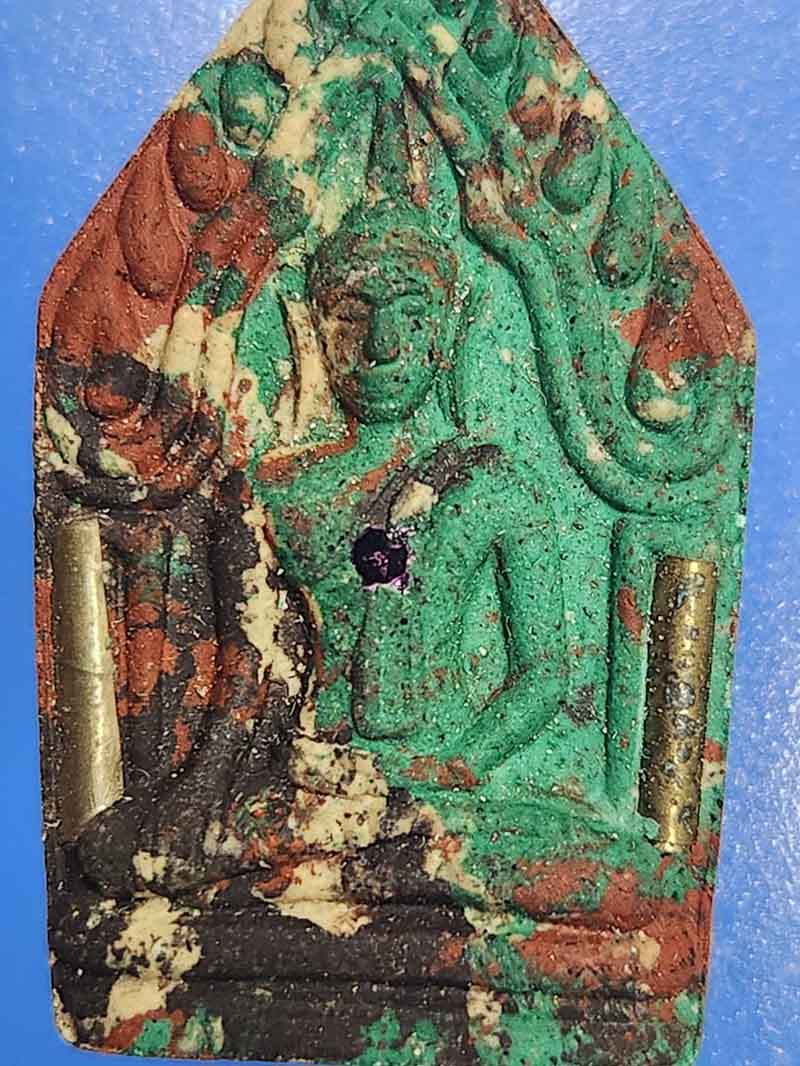 พระขุนแผน เนื้อว่านก้นครก รุ่งบ่วงสื่อเฮง วัดพระบรมธาตุ จ.นครศรีธรรมราช ปี 2541 ขุนพันธ์ ปลุกเสก