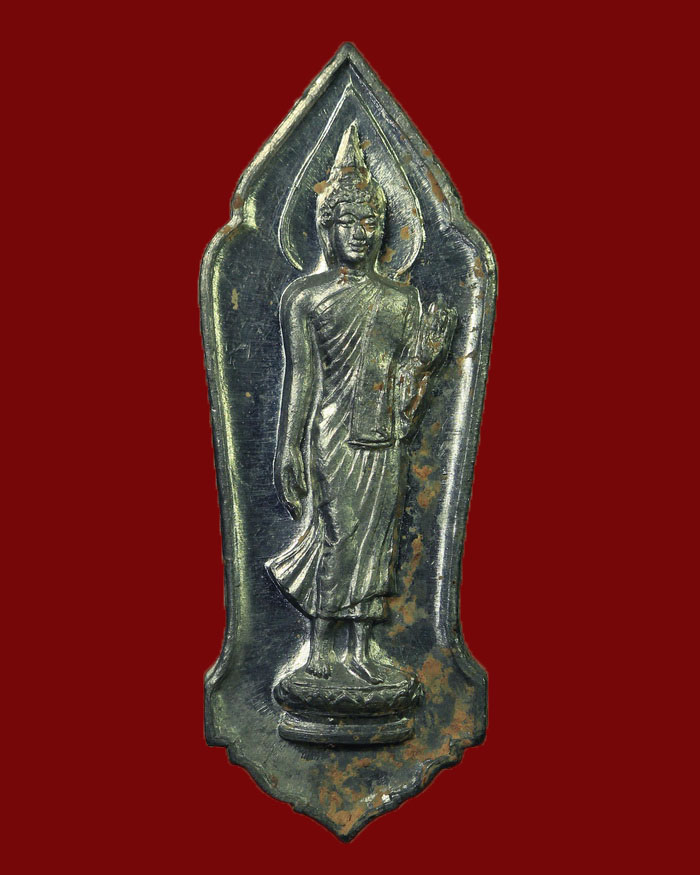 พระ 25 ศตวรรษ ปี 2500 ในหลวง รัชกาลที่ 9 เสด็จพระราชดำเนินเททอง เนื้อชิน สภาพสวย องค์ที่ 5