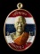เหรียญนำฤกษ์ พิมพ์ ๒ หน้า หลวงพ่อทอง วัดบ้านไร่  รุ่นเจริญพรบน ๖๓ เนื้อทองฝาบาตรลงยาลายธงชาติ เลข ๖๓