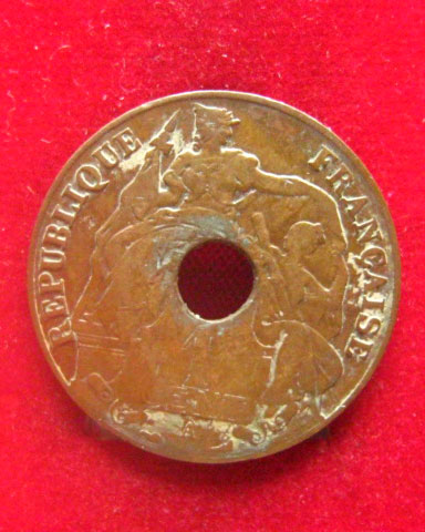  เหรียญกษาปณ์อินโดจีน 1Cent ฝรั่งเศส เนื้อทองแดง ปี1926