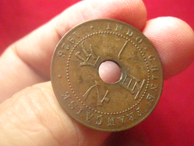  เหรียญกษาปณ์อินโดจีน 1Cent ฝรั่งเศส เนื้อทองแดง ปี1926
