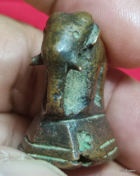 รูปหล่อสำริดลูกเป้ง ช้าง ตอกดอกจัน