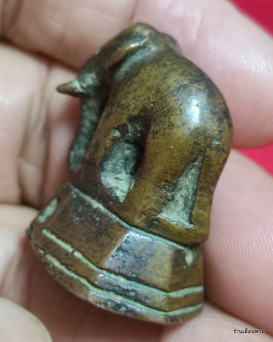 รูปหล่อสำริดลูกเป้ง ช้าง ตอกดอกจัน