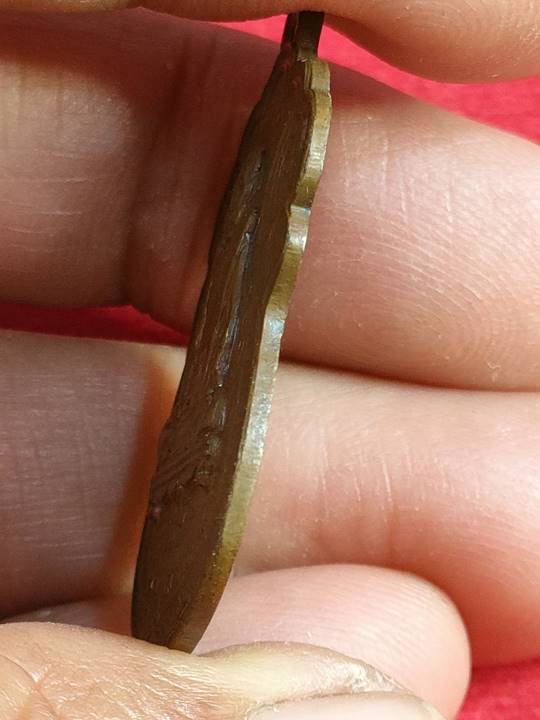 เหรียญเสมาหลวงปู่เอี่ยม วัดหนัง หลังยันต์สี่  เนื้อทองแดง ปี2515