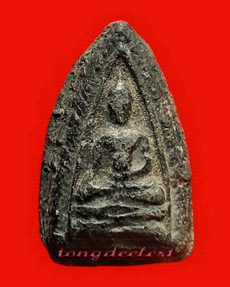 พระพุทธชินราชเนื้อผงใบลาน หลวงปู่ดี  วัดเทวสังฆาราม(วัดเหนือ)จ.กาญจนบุรี ปี 2481 ค่ะ