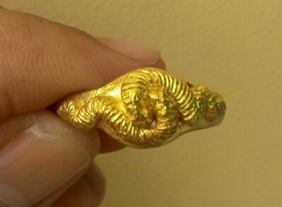 แหวนงู เนื้อทองเหลือง หลวงพ่อสมบุญ วัดลำพันบอง1