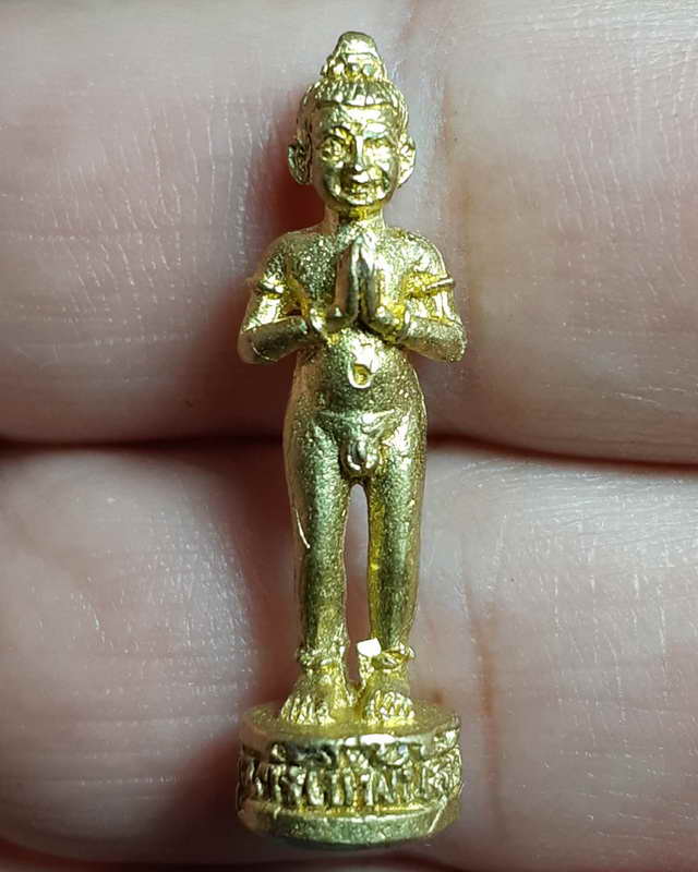 รูปหล่อลอยองค์เนื้อกะไหล่ทองไอ้ไข่วัดเจดีย์
