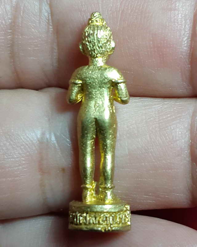 รูปหล่อลอยองค์เนื้อกะไหล่ทองไอ้ไข่วัดเจดีย์