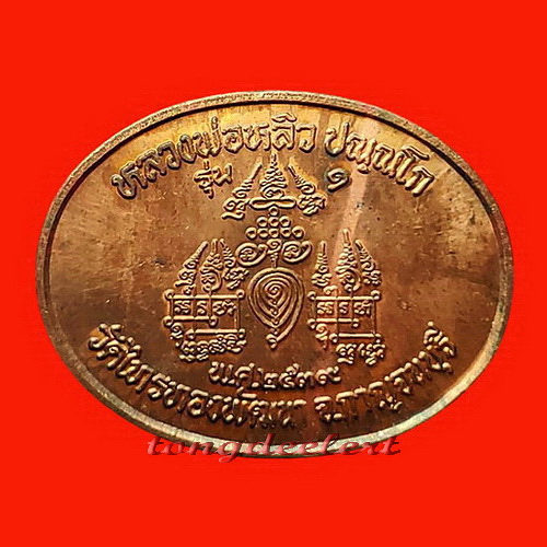 เหรียญยันต์ประสิทธิโชค หลวงปู่หลิว รุ่น 1 ปี 2539 สร้างน้อย หายากค่ะ
