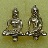 พระยอดธง องค์เล็กเล็ก(ประมาณ2.2cm.)  กะไหล่ทอง ทั้ง 2องค์