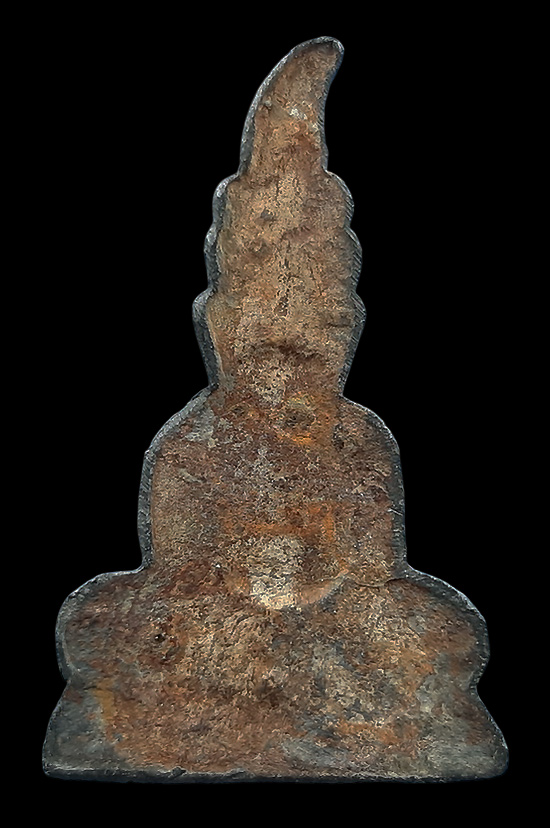 พระท่ากระดาน วัดต้นลำใย จ.กาญจนบุรี ปี36 เนื้อตะกั่ว พิมพ์เล็ก 