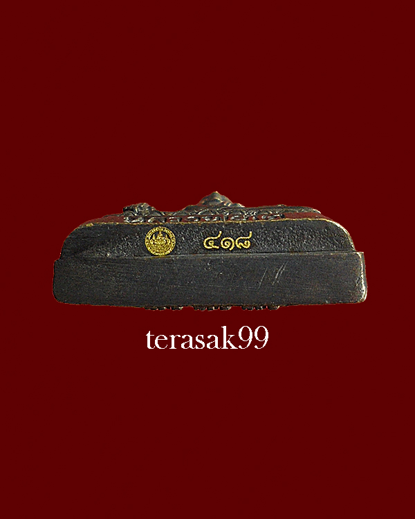 พระสามเหลี่ยมนางพญา หลวงพ่อโต วัดบางพลีใหญ่ใน พิมพ์เล็กเนื้อทองผสมรมดำ สวยๆ(1)