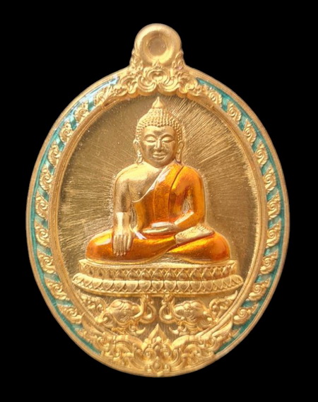 ลพ.สำเร็จศักดิ์สิทธิ์ รุ่นบันดาลทรัพย์ ๖๓..สัมฤทธิ์ลงยาเขียว # ๑๕๖๖..ลพ.สุนทร วัดหนองสะเดา จ.สระบุรี