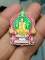 เหรียญนั่งพานเศรษฐีพันล้าน หลวงปู่แสง วัดโพธิ์ชัย นครพนม เนื้อเงินลงยา จมูกมีโดน