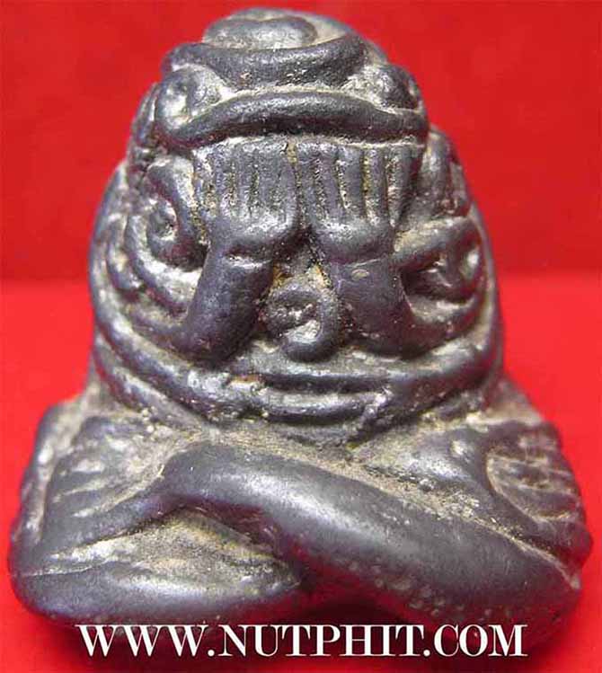 พระปิดตาเนื้อเมฆพัด พ.ศ.๒๔๕๐ หลวงพ่อผันตำหรับเดียวกับหลวงพ่อทับ วัดทอง+บัตรรับรองพระแท้*ส92