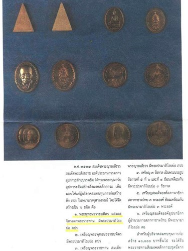 เหรียญพระพุทธนวราชบพิตร หลัง ภปร. รพ.จุฬาฯ พ.ศ. 2529