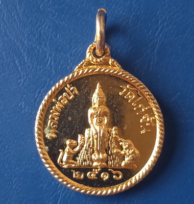 เหรียญหลวงพ่อป่า วัดไก่จ้น หลัง หลวงพ่อโต วัดสะตือ อยุธยา ปี2516
