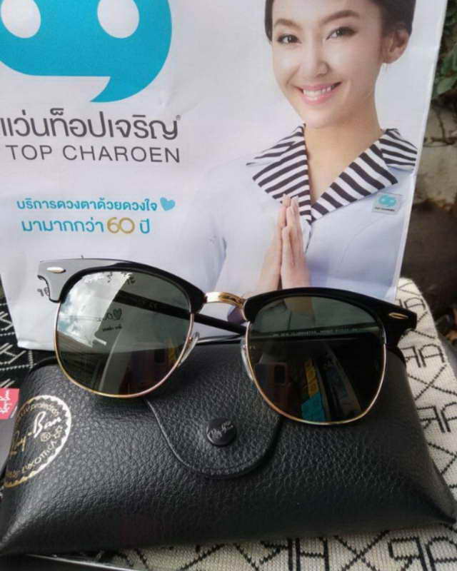 แว่นกันแดด Ray-Ban CLUBMASTER Made in Italy เลนส์ 51 มม.ของแท้
