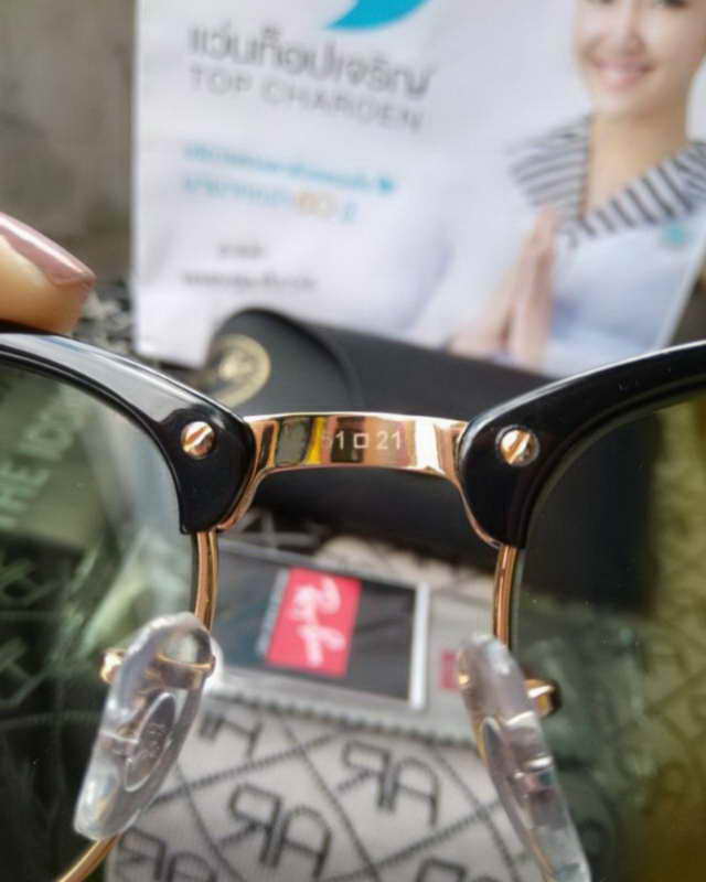 แว่นกันแดด Ray-Ban CLUBMASTER Made in Italy เลนส์ 51 มม.ของแท้