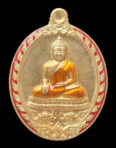 ลพ.สำเร็จศักดิ์สิทธิ์ รุ่นบันดาลทรัพย์ ๖๓..สัมฤทธิ์ลงยาแดง # ๑๑๐๐..ลพ.สุนทร วัดหนองสะเดา จ.สระบุรี