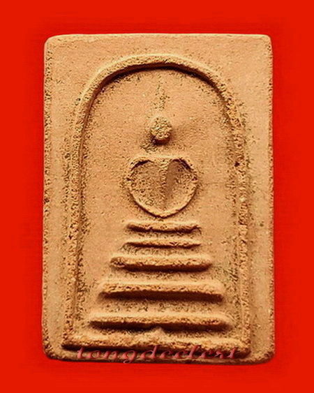 พระสมเด็จเนื้อดินเผา หลวงปู่ดี วัดเทวสังฆาราม(วัดเหนือ) จ.กาญจนบุรี ปี 2481 หายาก สวยมากค่ะ