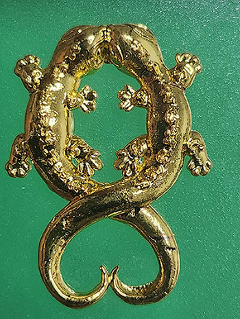 จิ้งจกคู่มหาเสน่ห์ หลวงปู่หน่าย วัดบ้านแจ้ง อยุธยา ปี 2567 เนื้อกะไหล่ทอง สายอยุธยา ต้องรู้จักนะครับ